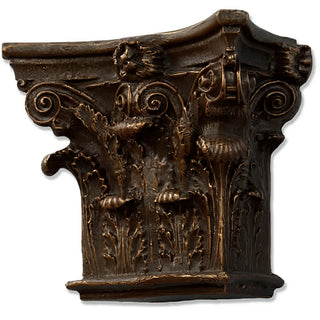 Corinthian Pilaster Top, Small Wall Piece — Bronze finish
