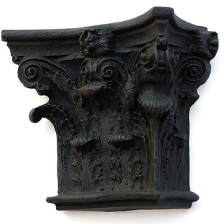 Corinthian Pilaster Top, Small Wall Piece — Dusted Black finish