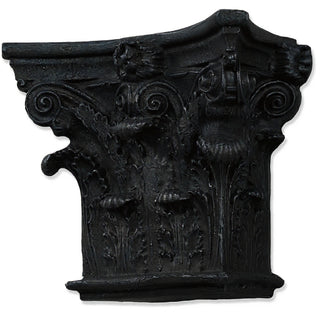 Corinthian Pilaster Top, Small Wall Piece — Iron finish