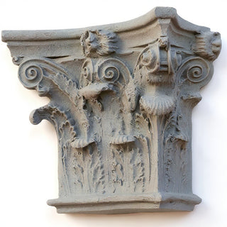 Corinthian Pilaster Top, Small Wall Piece — Limestone finish