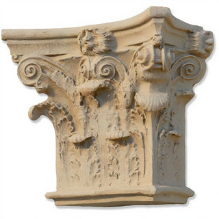 Corinthian Pilaster Top, Small Wall Piece — Museum Terracotta finish