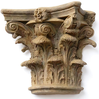 Half Corinthian Capital Wall Piece - 10-inch — Gothic Stone finish