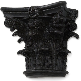 Half Corinthian Capital Wall Piece - 10-inch — Iron finish