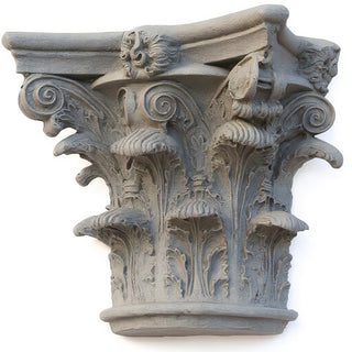Half Corinthian Capital Wall Piece - 10-inch — Limestone finish