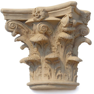 Half Corinthian Capital Wall Piece - 10-inch — Museum Terracotta finish