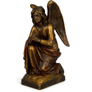 Adoration Angel Statue - 26-inch — Bronze finish