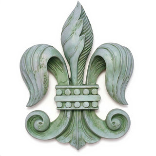 Fleur De Lis Wall Plaque - 23-inch — Mossy Green finish