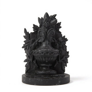 Rose Urn Relief Wall Relief — Dusted Black finish