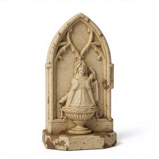 Rose Urn Relief Wall Relief — Gothic Stone finish
