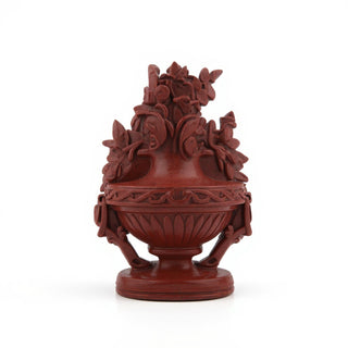 Rose Urn Relief Wall Relief — Rust finish