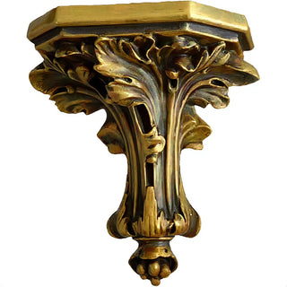 Daprato Leaf Bracket Wall Bracket - 10.5-inch — Antique Gold finish