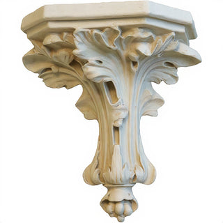 Daprato Leaf Bracket Wall Bracket - 10.5-inch — Antique White finish