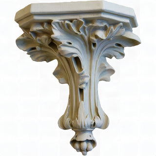 Daprato Leaf Bracket Wall Bracket - 10.5-inch — Limestone finish