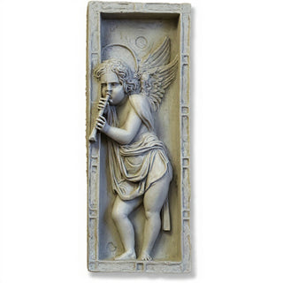 Rossellino Drape Wall Plaque - 23-inch — Limestone finish