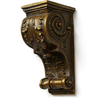 Sculpted Wood-Style Bracket Wall Bracket - 12-inch — Bronze finish