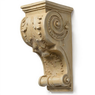 Sculpted Wood-Style Bracket Wall Bracket - 12-inch — Museum Terracotta finish