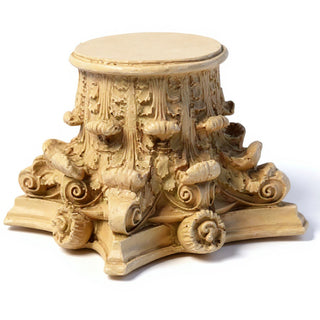 Corinthian Riser Candleholder — Dusted Sand finish