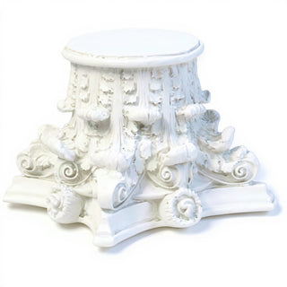 Corinthian Riser Candleholder — Flat White finish
