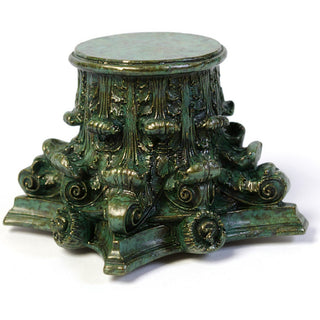 Corinthian Riser Candleholder — Green Bronze finish