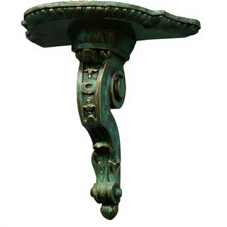Scroll Drapery Bracket - 9-inch — Green Bronze finish
