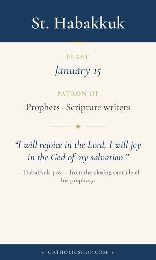 St. Habakkuk Holy Cards