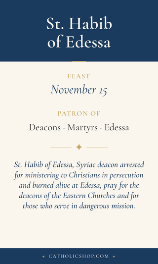 St. Habib of Edessa Holy Cards