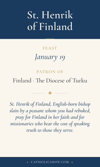 St. Henrik of Finland Holy Cards