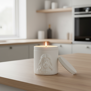Holy Face of Jesus Scented Candle - Luxury Catholic Prayer Candle