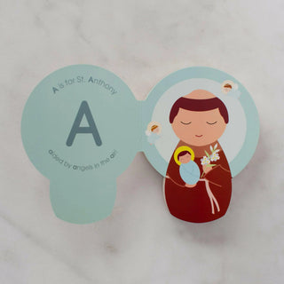 2025 Award Winner - Come and See: Saints A to Z - An Alphabet of Catholic Saints - shaped board book