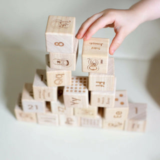 Catholic Wooden Alphabet Blocks Set