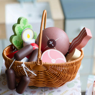 Holy Saturday Easter Basket Blessing Wooden Play Food Set- Mini Catholic Kitchen