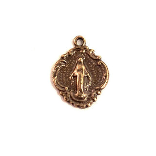 Vintage Bronze Miraculous Medal - Small