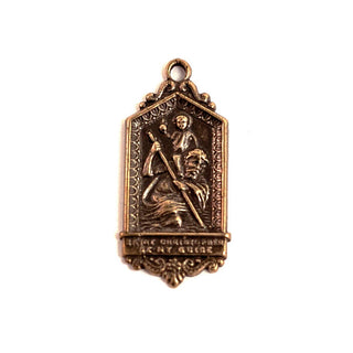 Vintage Bronze St. Christopher Medal