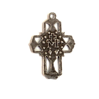 Vintage Sterling Silver Miraculous Medal Cross