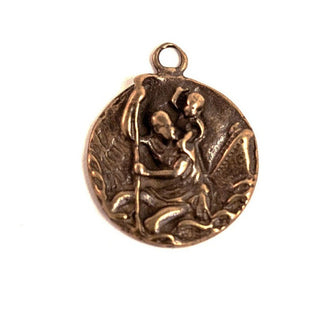 Vintage Bronze St. Christopher - Bas Relief Medal
