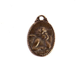 Vintage Bronze Dreaming Angel Medal