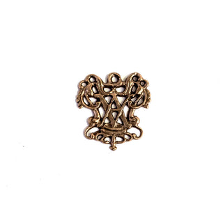 Vintage Bronze Ave Maria Crown Rosary Center