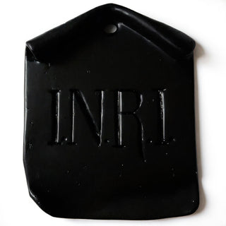 INRI Plaque Wall Plaque - 4-inch — Flat Black finish