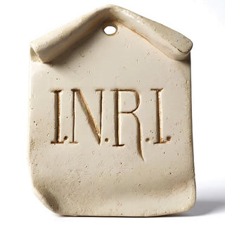 INRI Plaque Wall Plaque - 4-inch — Museum Terracotta finish