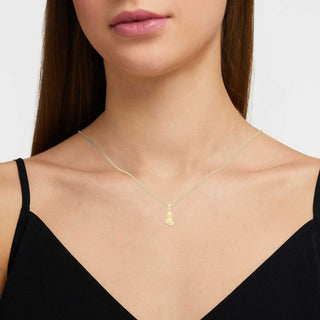Cubic Zirconia Praying Hands Pendant 14K Gold Filled Necklace Set