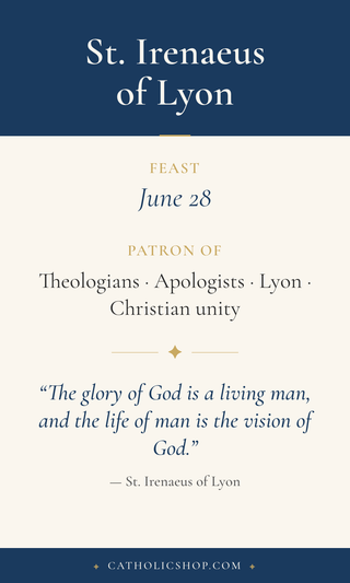 St. Irenaeus of Lyon Holy Cards