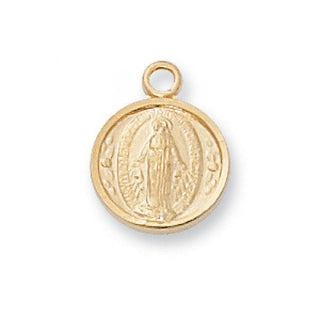 Gold over Silver Miraculous with 16" Chain
