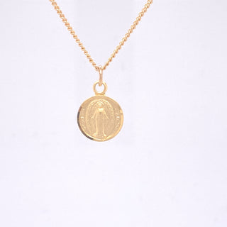 Gold Over Silver Miraculous MedalWith Chain