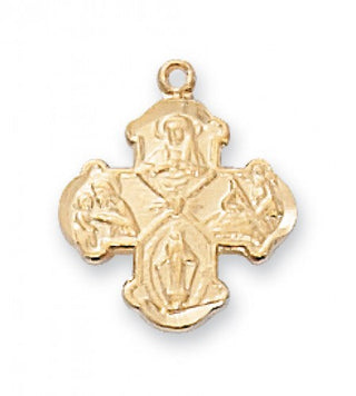 Gold Over Silver Baby 4 Way 13" Chain/Bt"