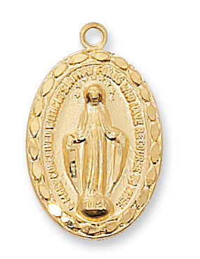 Gold Over Silver Miraculous With Chain