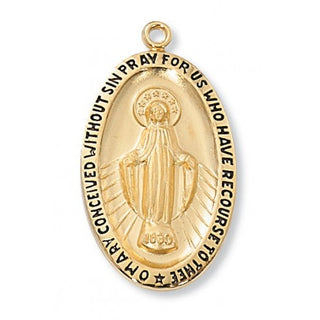 Gold Over Silver Miraculous WithInch Chain