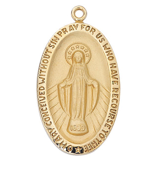 Gold Over Silver Miraculous WithInch Chain