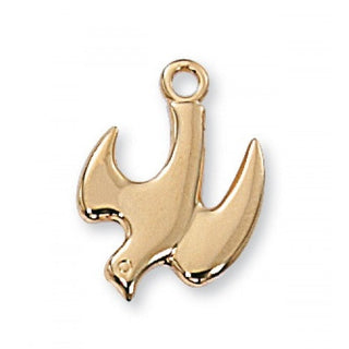 Gold Over Silver Holy Spirit With Chain