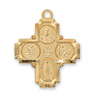 Gold Over Silver Four-Way With Chain