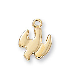 Gold Over Silver Holy Spirit With Chain